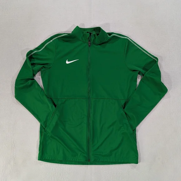 Nike Sweater Mens Large Green Dri-Fit Full Zip Jumper Activewear Golfing - Picture 2 of 13